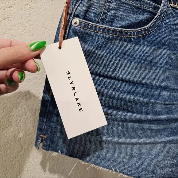 NWT SLVRLAKE "Farrah" denim shorts - Picture 4 of 9